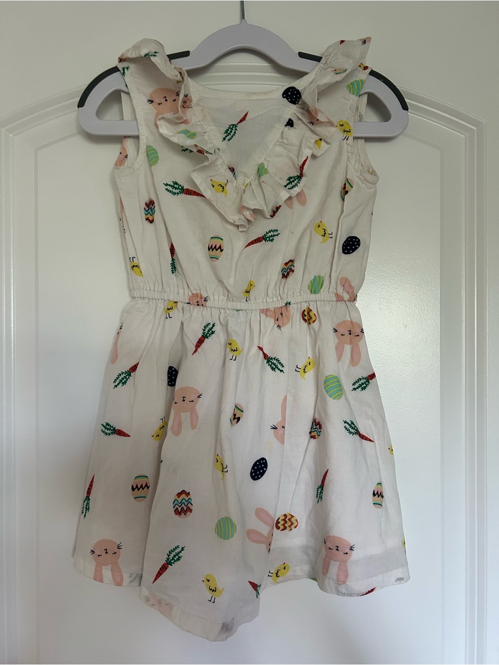 Tucker + Tate Cream Bunny & Easter Egg Print Ruffle Dress